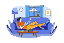 پیش‌نمایش فایل girl-heaving-coffee-and-relaxing-on-the-sofa-6673686 از پک مردم در قرنطینه