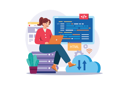 پیش‌نمایش فایل female-programmer-developed-website-6818422 از پک فناوری مدرن