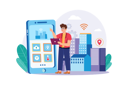 پیش‌نمایش فایل man-works-on-smart-city-6818425 از پک فناوری مدرن
