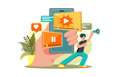 پیش‌نمایش فایل boy-doing-video-marketing-6818013 از پک بازاریابی دیجیتال