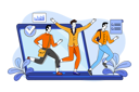 پیش‌نمایش فایل a-team-of-guys-running-a-project-on-a-laptop-6765208 از پک فعالیت‌های تجاری