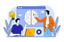 پیش‌نمایش فایل businessman-doing-brainstorming-6765198 از پک تیم‌های محصول