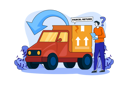 پیش‌نمایش فایل delivery-man-check-return-parcel-6840062 از پک خرید آنلاین
