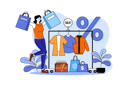 پیش‌نمایش فایل happy-woman-going-for-cloth-shopping-and-got-discount-on-clothes-6840051 از پک خرید آنلاین