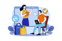 پیش‌نمایش فایل woman-agent-provide-customer-service-6840064 از پک خرید آنلاین