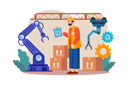 پیش‌نمایش فایل assembly-line-with-industrial-robotic-arms-6818313 از پک اتوماسیون تولید