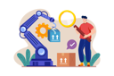 پیش‌نمایش فایل man-research-on-productionmass-6818309 از پک اتوماسیون تولید