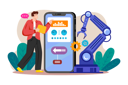 پیش‌نمایش فایل man-working-with-production-automation-app-6818308 از پک اتوماسیون تولید