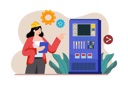 پیش‌نمایش فایل woman-analysing-machine-controlling-system-6818318 از پک اتوماسیون تولید
