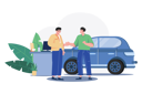 پیش‌نمایش فایل car-dealership-seller-greeting-customer-6920984 از پک نمایشگاه خودرو