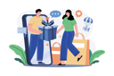 پیش‌نمایش فایل women-getting-online-gifts-6985306 از پک خرید آنلاین