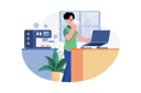 پیش‌نمایش فایل employee-drinking-coffee-while-working-from-home-6986158 از پک کار از راه دور