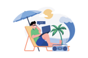 پیش‌نمایش فایل freelancer-working-on-the-beach-6986152 از پک کار از راه دور