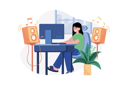 پیش‌نمایش فایل listening-to-music-while-doing-work-from-home-6986159 از پک کار از راه دور