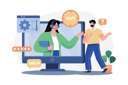 پیش‌نمایش فایل help-desk-worker-7026460 از پک فناوری اطلاعات