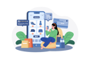 پیش‌نمایش فایل girl-doing-online-shopping-by-smartphone-7118134 از پک تبلیغ جشنواره