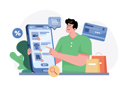 پیش‌نمایش فایل man-buying-goods-via-the-internet-app-7118129 از پک تبلیغ جشنواره