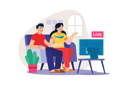 پیش‌نمایش فایل couple-watching-live-television-7131115 از پک پخش ویدیویی