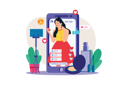 پیش‌نمایش فایل female-vlogger-doing-a-live-stream-7131118 از پک پخش ویدیویی