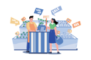پیش‌نمایش فایل girl-doing-payment-at-the-checkout-counter-7208635 از پک جمعه سیاه