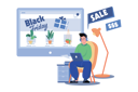 پیش‌نمایش فایل man-buying-goods-via-the-internet-app-7208636 از پک جمعه سیاه