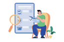 پیش‌نمایش فایل man-unpacking-post-delivery-with-a-magnifying-glass-7208642 از پک جمعه سیاه
