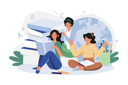 پیش‌نمایش فایل students-reading-book-together-7345140 از پک بازگشت به مدرسه