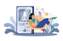 پیش‌نمایش فایل girl-listening-to-podcast-music-7345163 از پک پادکست زنده