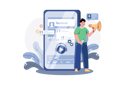 پیش‌نمایش فایل man-promoting-podcasts-through-the-social-media-platform-7345173 از پک پادکست زنده