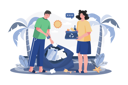 پیش‌نمایش فایل couple-collecting-waste-from-the-beach-7345180 از پک محیط‌زیست جهان