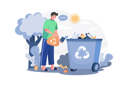 پیش‌نمایش فایل man-picking-up-trash-7345184 از پک محیط‌زیست جهان