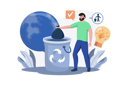 پیش‌نمایش فایل man-putting-garbage-in-a-bag-7345193 از پک محیط‌زیست جهان