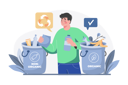پیش‌نمایش فایل man-sorting-organic-and-non-organic-waste-7345185 از پک محیط‌زیست جهان