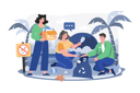 پیش‌نمایش فایل people-are-cleaning-up-trash-on-the-beach-7345175 از پک محیط‌زیست جهان