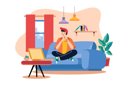 پیش‌نمایش فایل boy-eating-pizza-on-sofa-7345211 از پک غذا و نوشیدنی