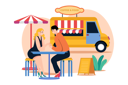 پیش‌نمایش فایل date-at-street-food-cafe-7345207 از پک غذا و نوشیدنی