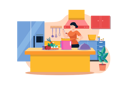 پیش‌نمایش فایل girl-cooking-food-at-the-kitchen-desk-7345209 از پک غذا و نوشیدنی