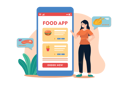 پیش‌نمایش فایل girl-order-food-from-mobile-app-7345210 از پک غذا و نوشیدنی