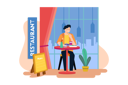 پیش‌نمایش فایل man-sitting-in-a-restaurant-and-eating-food-7345195 از پک غذا و نوشیدنی