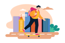 پیش‌نمایش فایل pizza-delivery-boy-on-a-skateboard-7345212 از پک غذا و نوشیدنی
