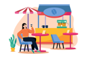 پیش‌نمایش فایل street-coffee-stall-7345206 از پک غذا و نوشیدنی