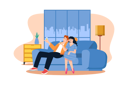 پیش‌نمایش فایل young-couple-sitting-at-armchairs-in-the-room-holding-wineglasses-7345200 از پک غذا و نوشیدنی