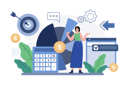 پیش‌نمایش فایل girl-with-finance-management-7345496 از پک عملیات وام‌دهی