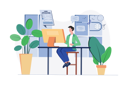 پیش‌نمایش فایل man-applying-for-a-loan-using-a-laptop-7345483 از پک عملیات وام‌دهی