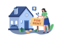 پیش‌نمایش فایل a-girl-putting-a-home-on-rent-7390766 از پک خانه‌های اجاره‌ای