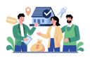 پیش‌نمایش فایل broker-helping-the-couple-to-choose-a-home-for-rent-7390780 از پک خانه‌های اجاره‌ای