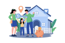 پیش‌نمایش فایل happy-family-standing-in-front-of-a-new-house-7390777 از پک خانه‌های اجاره‌ای