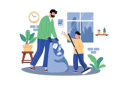 پیش‌نمایش فایل father-and-son-are-collecting-garbage-at-home-7390802 از پک حفاظت از محیط‌زیست