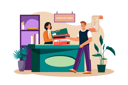 پیش‌نمایش فایل customer-service-staff-at-the-office-counter-area-receive-credit-card-7477877 از پک پشتیبانی مشتریان