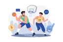 پیش‌نمایش فایل basketball-players-on-the-court-7477893 از پک فعالیت ورزشی